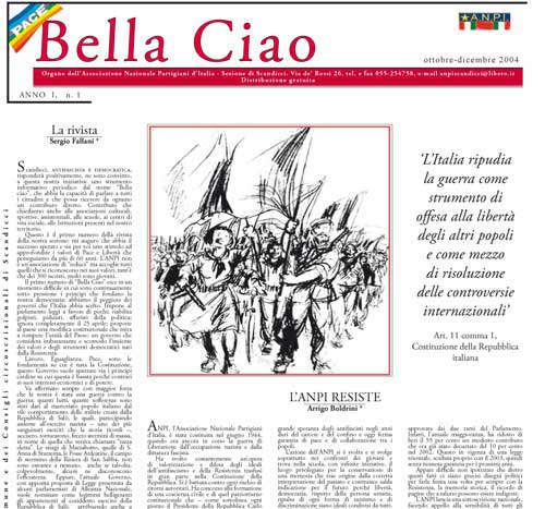 Il numero fondativo della rivista Bella Ciao